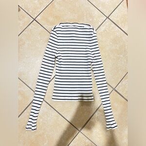 & Other Stories x Stockholm Atelier strip long sleeve top/boat neck.